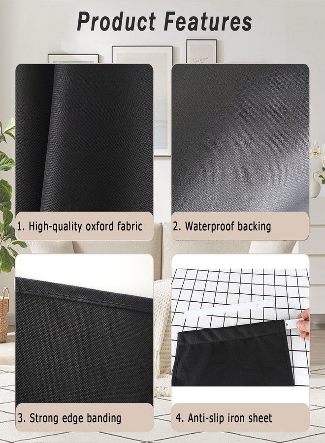 Hapforever Black Couch Remote Holder, Non-Slip Remote Control Holder Recliner Armchair Caddy Sofa Armrest Organizer Couch Chair Armchair Caddy with 5 Pockets (Black, 38”x12.5”) - Image 5